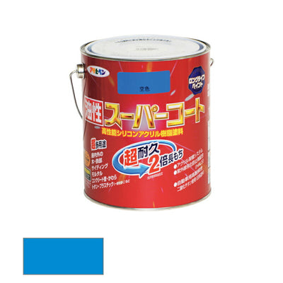 アサヒペン　油性 スーパーコート 1.6L 空色　【品番：4970925544247】