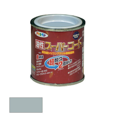 アサヒペン　油性 スーパーコート 1/12L ブルーグレー　【品番：4970925541406】