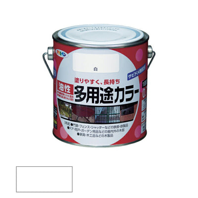 アサヒペン　油性 多用途カラー 0.7L 白　【品番：4970925536617】