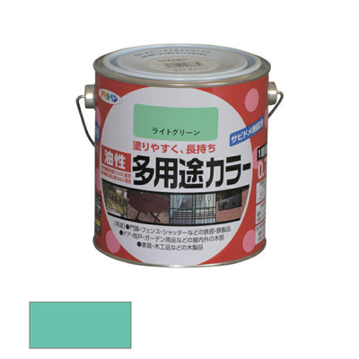 アサヒペン　油性 多用途カラー 0.7L ライトグリーン　【品番：4970925536839】