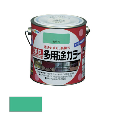 アサヒペン　油性 多用途カラー 0.7L 若草色　【品番：4970925536846】