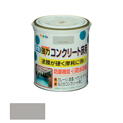 アサヒペン　水性 強力コンクリート床用 1.6L ライトグレー　【品番：4970925424228】