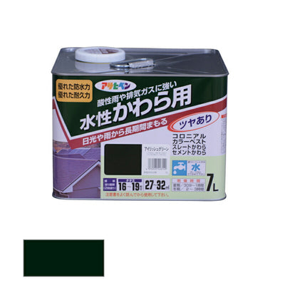 アサヒペン　水性 かわら用 7L アイリッシュグリーン　【品番：4970925448149】