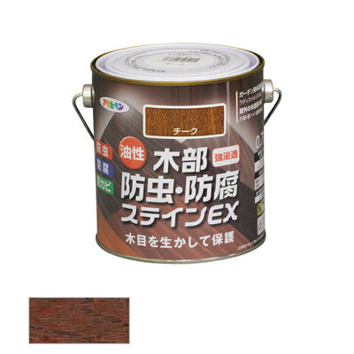 アサヒペン　油性 木部・防虫・防腐ステインEX 0.7L チーク　【品番：4970925525215】