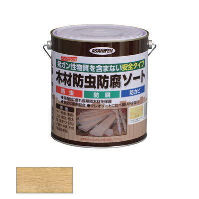 アサヒペン　木材防虫防腐ソート 2.5L 透明（クリヤ）　【品番：4970925530851】