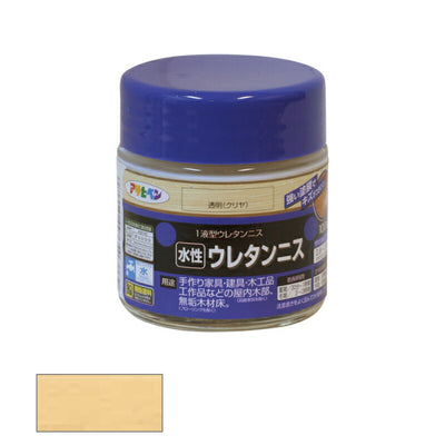 アサヒペン　水性 ウレタンニス 100ml 透明（クリヤ）　【品番：4970925447654】