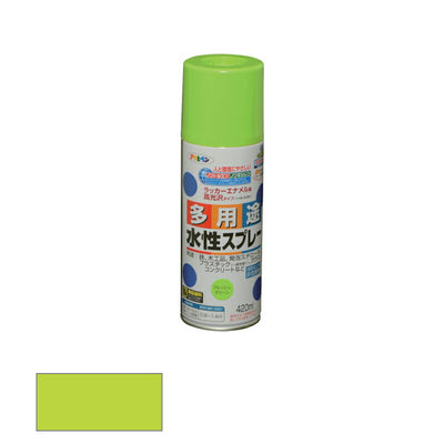 アサヒペン　水性 多用途スプレー 420ml フレッシュグリーン　【品番：4970925566096】