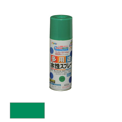 アサヒペン　水性 多用途スプレー 420ml トロピカルグリーン　【品番：4970925566119】