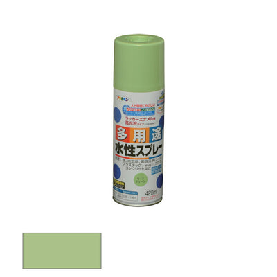 アサヒペン　水性 多用途スプレー 420ml モスグリーン　【品番：4970925566171】