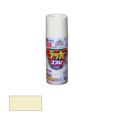 アサヒペン　アスペンラッカースプレー ツヤあり 300ml アイボリー　【品番：4970925568076】