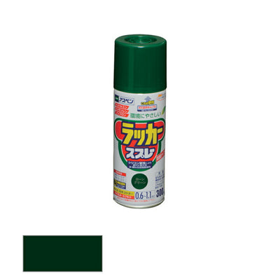 アサヒペン　アスペンラッカースプレー ツヤあり 300ml ローングリーン　【品番：4970925568168】