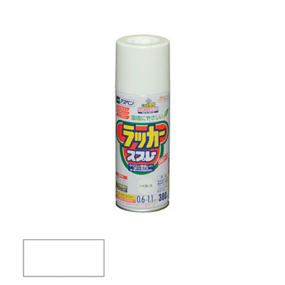 アサヒペン　アスペンラッカースプレー ツヤ消し 300ml ツヤ消し白　【品番：4970925568274】