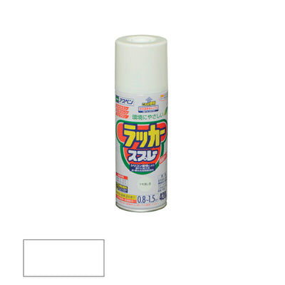 アサヒペン　アスペンラッカースプレー ツヤ消し 420ml ツヤ消し白　【品番：4970925568779】