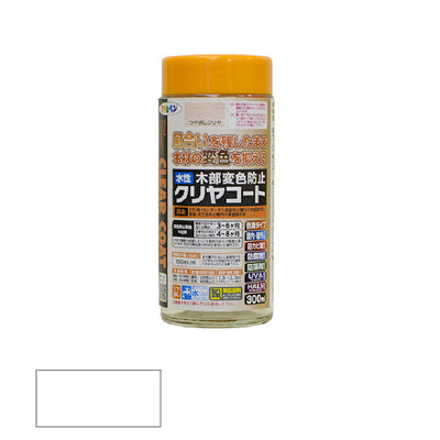 アサヒペン　水性木部変色防止クリヤコート 300ml ツヤ消しクリヤ　【品番：4970925406200】