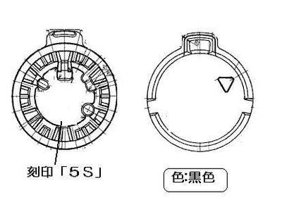 【メール便対応】リンナイ　バーナーキャップ【小バーナー用】（黒）　【品番：151-280-000】