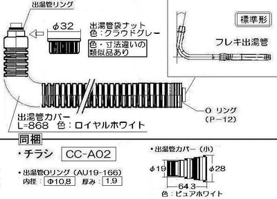 リンナイ　カバー付出湯管（長さ：850mm） 【型番：RU-0215】　【品番：305-050-085】