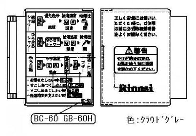 リンナイ　スイッチカバー　【品番：098-199-000】