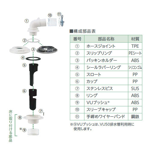 テクノテック　床排水トラップ レジナロック（メッキ品）　【品番：RTU-50M】