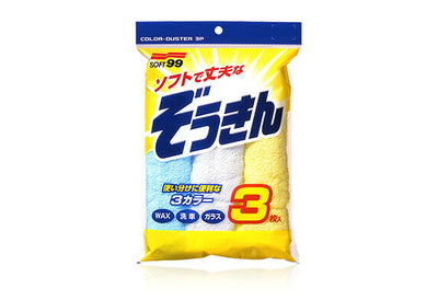 ソフト99コーポレーション　カラーぞうきん3P　【品番：4975759040217】