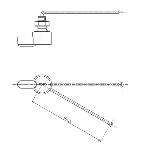 TOTO　レバーハンドル部（TS710CPR型用）　【品番：TH425-5R】