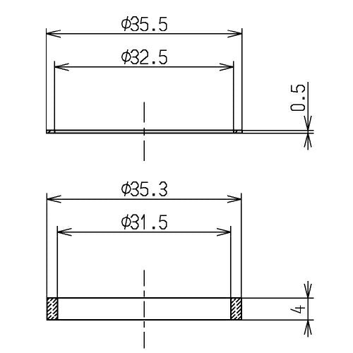 【メール便対応】TOTO　32mm水栓用パッキン　【品番：THY91140】