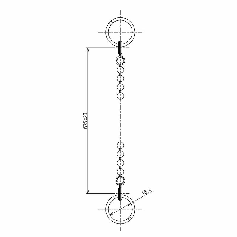 【メール便対応】TOTO　玉鎖（バス用、675mm）　【品番：THYD25】