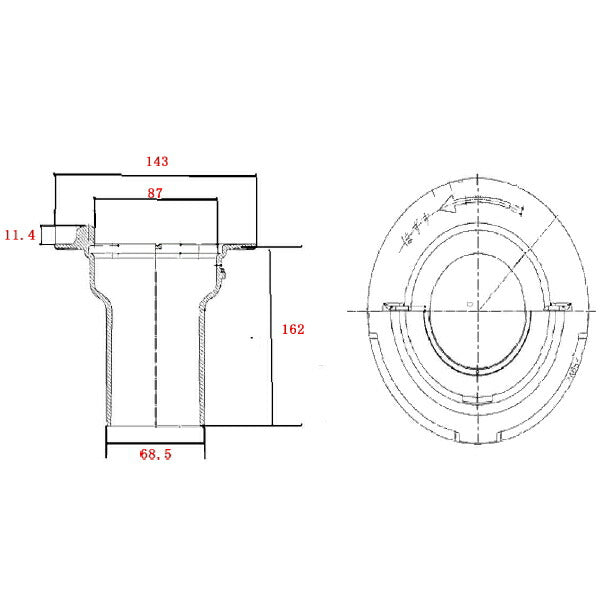 TOTO　封水筒 どっぷり浴槽用　【品番：AFKA107N1】●