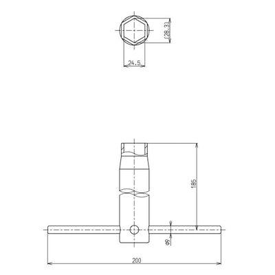 TOTO　締付工具（対辺24.5mm）　【品番：TZ8】◯