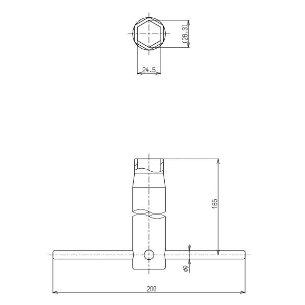 TOTO　締付工具（対辺24.5mm）　【品番：TZ8】◯