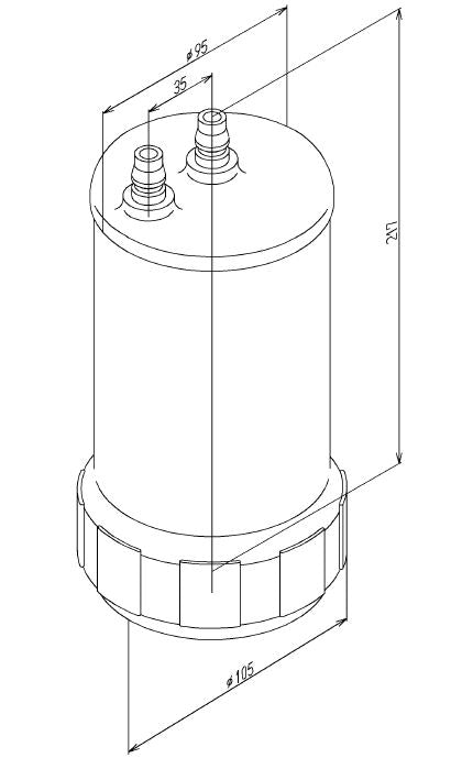 TOTO　浄水器（ビルトイン形）取替え用カートリッジ（13物質除去タイプ）　【品番：TH634-2】