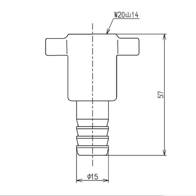 TOTO　ねじ式カップリング（散水栓用、ホース内径φ15用）　【品番：THY218-1】◯