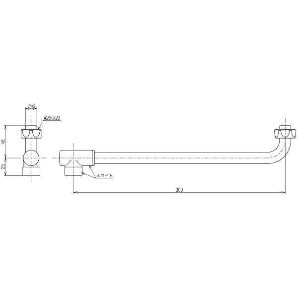 【在庫処分】TOTO　自在スパウト（300mm、整流キャップ付）　【品番：THY270ALL】●