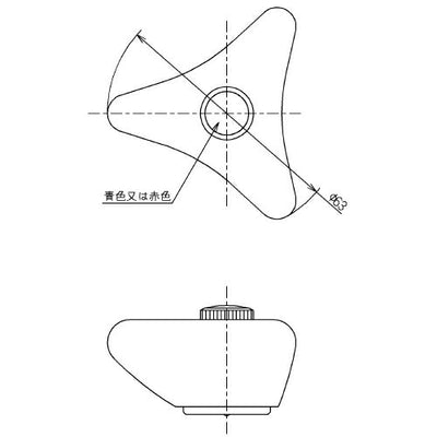 TOTO　陶器三角ハンドル　【品番：THY415】○