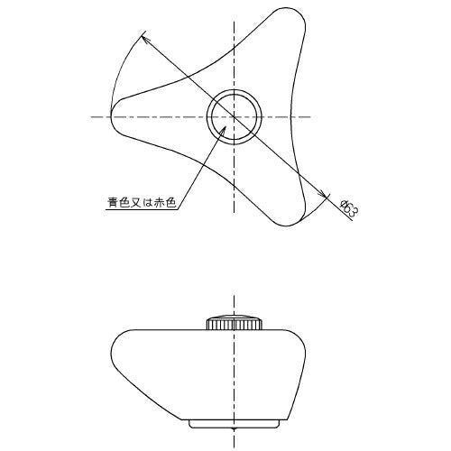 TOTO　陶器三角ハンドル　【品番：THY415】○