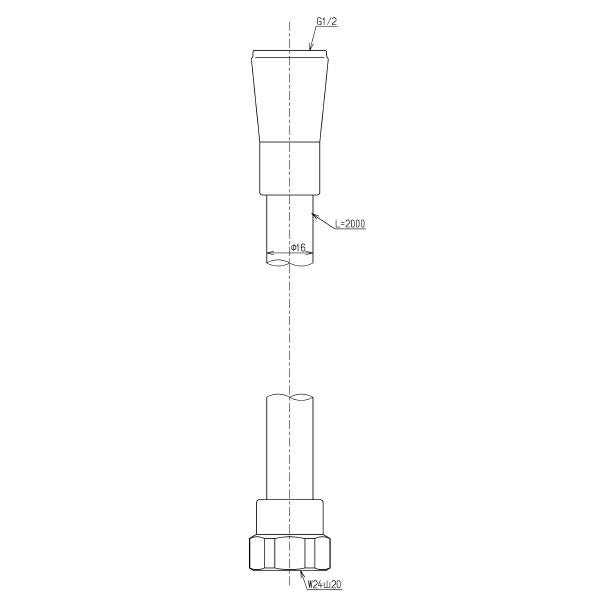 TOTO　シャワーホース（2000mm）　【品番：THY478EL2