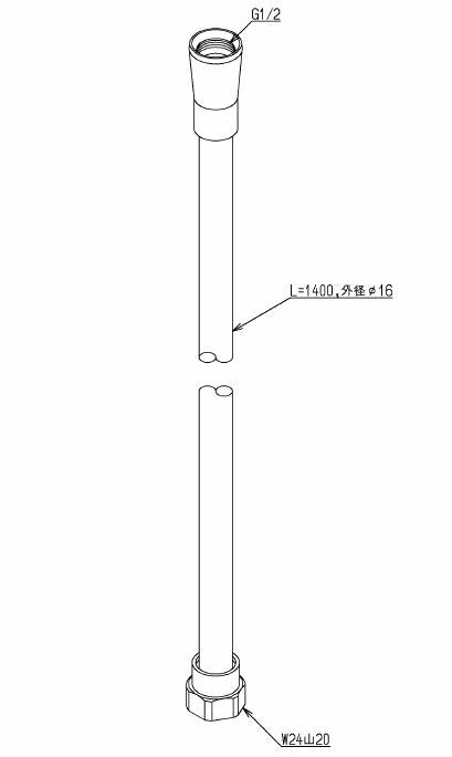 TOTO　シャワーホース（1400mm）　【品番：THY478L】