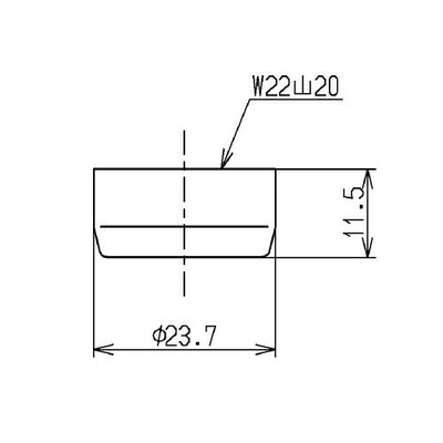 【メール便対応】TOTO　整流キャップ（13mm水栓用、W22山20）　【品番：THY508-1】