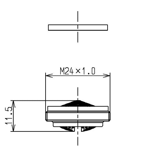 【メール便対応】TOTO　整流キャップ（M24×1.0）　【品番：THYB68】