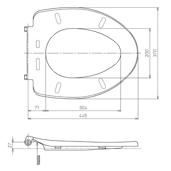 TOTO　便座組品（エロンゲート）　ホワイト　【品番：TCH239R 