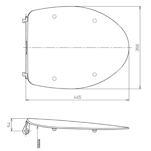 TOTO　便ふた組品（エロンゲート）　ホワイト　【品番：TCH240 