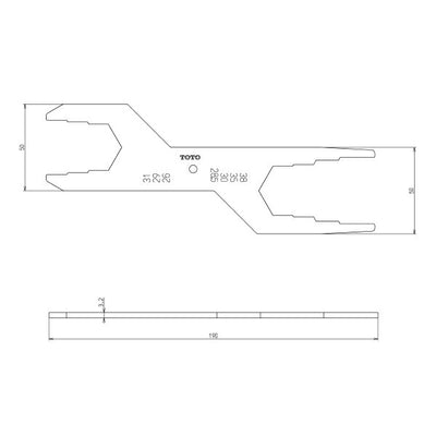 【メール便対応】TOTO　締付工具　【品番：TZY44R】