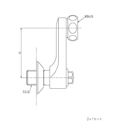 TOTO　止水栓付取付脚（サーモ用、調圧機構付）　【品番：THD62】