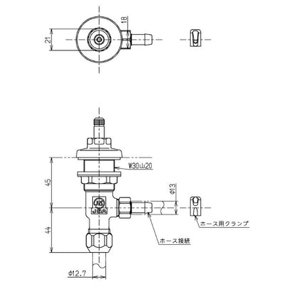 TOTO　バルブ部（TL590-1型用、オプション品）　【品番：TH536-2】●