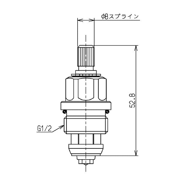 TOTO　開閉バルブ部（ノンライジング型用）　【品番：TH738】◯