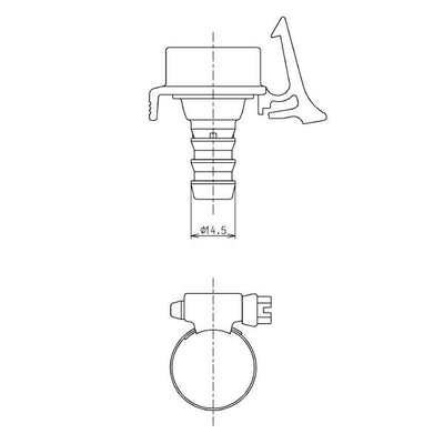 TOTO　二槽式洗濯機用継手（ホース内径φ12用）　【品番：TH277】