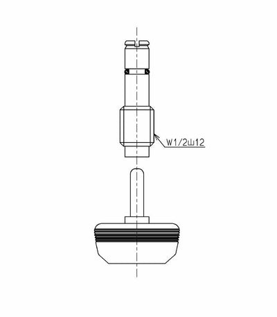 TOTO　スピンドル部（落しこま式、T150N型他用）　【品番：TH330-5】