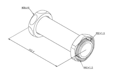 TOTO　連結管（心間180mm、TEFV74型他用）　【品番：TH342-5】