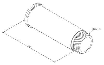 TOTO　連結管（心間180mm）　【品番：TH348-180】