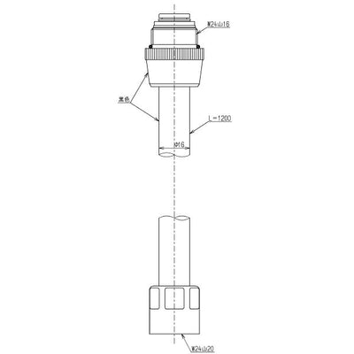 TOTO　シャワーホース（1200mm、洗髪器用、黒色）　【品番：TH446R】●