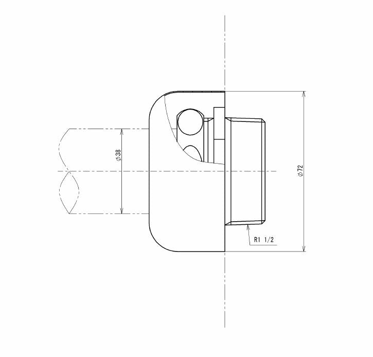 TOTO　排水配管用アダプター（38mm、鋼管用、カバー付）　【品番：TH500-38】